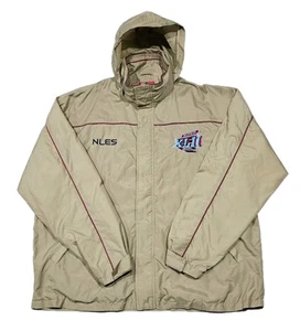 2008 NFL Super Bowl 42 Hooded Jacket Mens Size L Large Gold Brown XLII Full Zip  - Picture 1 of 11