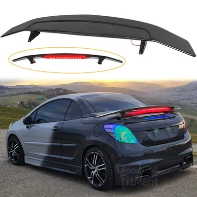 Alerón trasero de fibra de carbono para PEUGEOT 207 CC 306 52" con luz de freno Foto 1 de 4