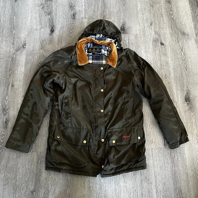 Barbour Rainbow International Gold Jacket Green Women’s Size UK 12 / US 8 Hooded - Image 1 of 4