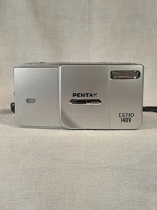 Pentax ESPIO 140V 35mm Film Point & Shoot Camera, Silver, Case - Picture 1 of 24