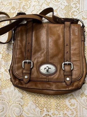 Bolso de mano Fossil Turn Lock ZB4501 para mujer caramelo Maddox organizador solapa Foto 1 de 4