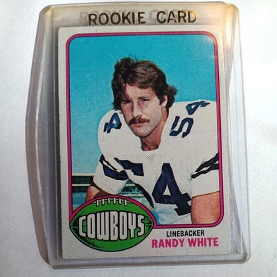 1976 Topps Randy White Rookie Football Card Dallas Cowboys #158 - Image 1 of 4