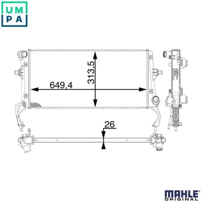 RADIATOR ENGINE COOLING CR 1975 000P FOR HYUNDAI i30/Kombi/Van/III/FASTBACK 1.4L - Image 1 of 4