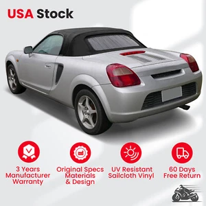 Heated Glass Window Convertible Soft Top For Toyota Mr2 Spyder 2000-2007 Black - Picture 1 of 15