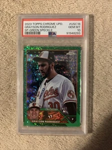 2023 Topps Chrome Grayson Rodriguez Image Variation Green Speckle /99 PSA 10 GEM - Picture 1 of 2
