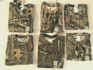 6 New Mossy Oak Camo Men's Shirts M 2 Sleeveless 2 Short Sleeved 2 Long Sleeved - Picture 1 of 7