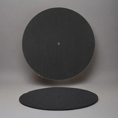 High Quality Genuine Black Suede Turntable Slip-mat Leather 3mm Thickness 12" - Image 1 of 4