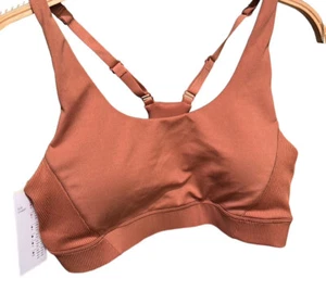 All In Motion Sports Bra Seamless Removable Pads Chestnut Brown size Medium - Picture 1 of 2