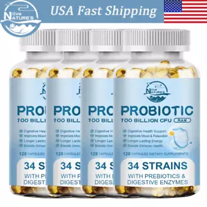 Probiotics 100 Billion CFU Potency Digestive Immune Health 120 Capsules DIGESTIV - Picture 1 of 13