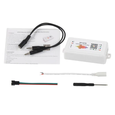 Controller musicale LED SP107E per striscia LED WS2811 WS2812B WS2801 Smart Bluetooth - Immagine 1 di 4