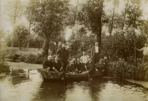 Frankreich Calais la Gaule Calaisienne Gruppe Angeln altes Foto 1900 #1 - Bild 1 von 3