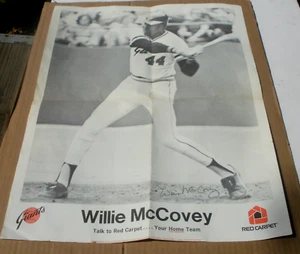 Poster tappeto rosso Willie McCovey SF San Francisco Giants 1978 17" x 22" - Foto 1 di 5