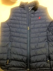 Polo Ralph Lauren Navy Blue Packable Puffer Vest Size KIDS Large (14-16) - Picture 1 of 5
