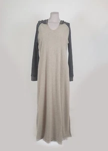 Soft Surroundings Hooded Maxi Lounge Dress Caftan Lazy Day Cozy Petite XS  PXS - Picture 1 of 9