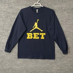 University Of Michigan Wolverines BET Football Long Sleeve Shirt Men’s Sz Large - Picture 1 of 5