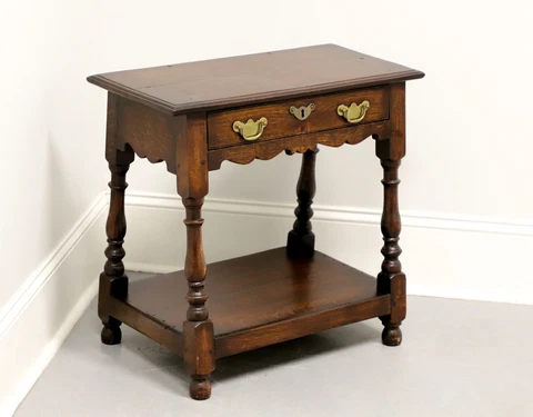 Antique Tiger Oak Colonial Accent Table Cover