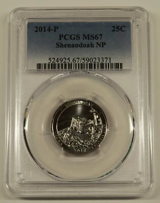 2014 P Shenandoah National Park ATB Quarter PCGS MS67 - Image 1 of 4