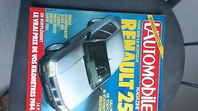 Rare Magazine  L'automobile Magazine N°450 Decembre 1983:special RENAULT 25 • 9.76€