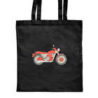 'Red Motorcycle' Classic Black Shopping Bag (ZB00010146)