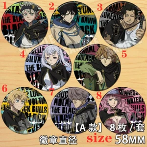 Bolso escolar anime de trébol negro insignias alfileres 5,8 cm (2,3") - Imagen 1 de 1