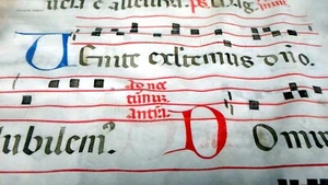 Large 14th century original antique medieval Catholic latin vellum manuscript - Picture 1 of 6