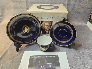 Bing & Grondahl Composer coffee set W/Real Gold Accents. Johannes Brahms #4533 - Picture 1 of 17