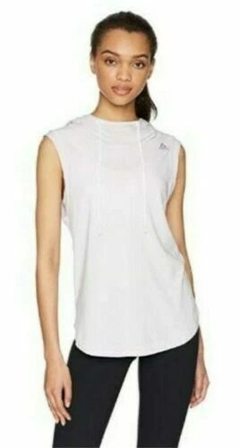 Reebok Women's Workout Sleeveless Hoodie Quartz Size XL