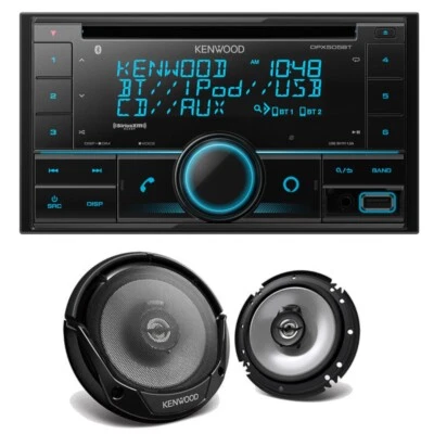 Kenwood DPX505BT Double-DIN CD Multimedia Receiver  + 6.5" Coaxial Speakers - Image 1 of 4