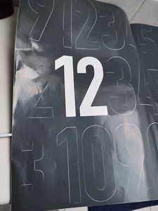 Große Haus-Nummern 9 cm Sticker Aufkleber dunkelgrau 1-9 und a-d - Bild 1 von 4