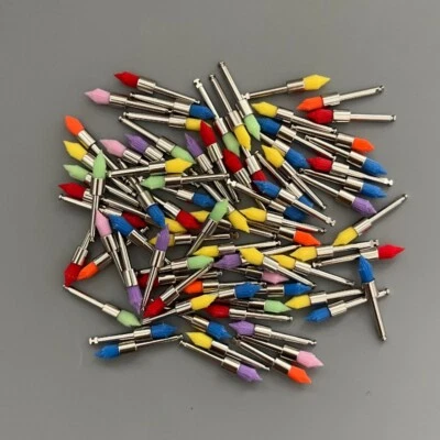 100 Pcs Dental Nylon Polishing Pointed Latch Polisher Prophy Brush Disposable - Image 1 of 4