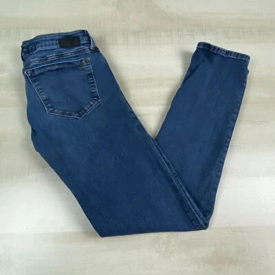 Pantalones de mezclilla ajustados Mavi Jeans para mujer 27 tiro bajo ajustados lavado medio Foto 1 de 4
