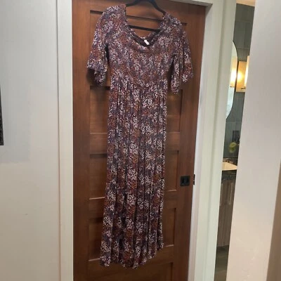 Maxi Vestido Estilo Boho con Aberturas Frontales Talla M Foto 1 de 4