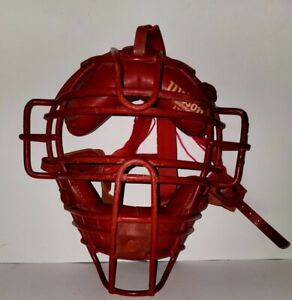 Red Vintage Wilson A3005 Catcher Umpire Face Mask