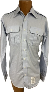 Camisa de la Fuerza Aérea de la USAF para Hombres Vestido Manga Larga Azul 1664 Uniforme, Talla 15 x 36 - Imagen 1 de 4