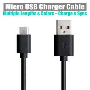 Micro USB Lead For Samsung Phone Android Data Sync Long Charger Cable 1M 2M 3M - Picture 1 of 71