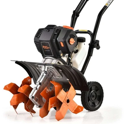 PLANTCRAFT 46CC Garden Cultivator Tiller Handheld 15" Inch Petrol 4-Stroke Titan - image 1 of 4