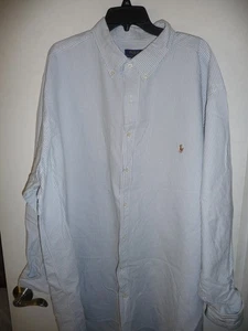Ralph Lauren 2 Mens Shirts Size 3xlt/3tgl ) 1 SS & 1 LS colors 1 Striped 1 Navy - Picture 1 of 6
