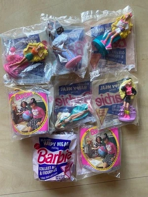 McDonald's Toys Barbie "Starring" Completo 8 piezas Sellado 1991 Set Foto 1 de 4