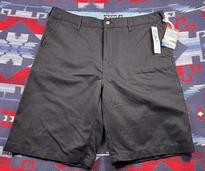 Винтажные шорты 90-х Y2K Rusty в тонкую полоску XL 38 черные для серфинга коньков гранжа неиспользованный запас - Изображение 1 из 4