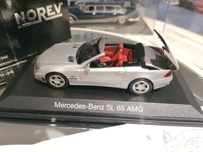 Norev 1/43 Mercedes SL 65 AMG Grey Met with box Convertible top mechanism - Immagine 1 di 4