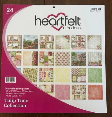 Heartfelt Creations Tulip Time Collection 24 pk 12 x 12 Paper Pad - Image 1 of 3