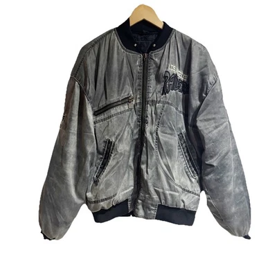 Vintage Los Angeles Raiders Bomber Jacket Nutmeg Mens Large Gray NFL Football - Image 1 of 4