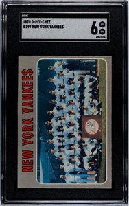 THURMAN MUNSON 1970 O-PEE-CHEE YANKEES TEAM #399 SGC 6 POP 1 ONLY 1 HIGHER - Picture 1 of 2