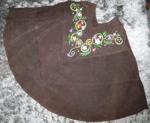 QUEEN OF THE CAPES Vintage 1960er bestickter Wildlederumhang LEDER VINTAGE - Bild 1 von 4