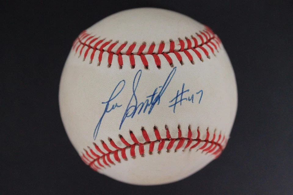 Lee Smith Cubs Red Sox HOF All Star Autographed ONL Signed Baseball JSA B3 - Image 1 of 4