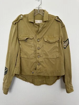 Current/Elliott Endure Military Jacket Green Buttons Pockets Army Green Small - Изображение 1 из 4