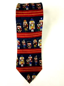 Kids Boys Van Heusen Christmas Neck Tie Holiday Nutcracker Silk 48" Long - Picture 1 of 4