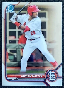 JORDAN WALKER 2022 BOWMAN CHROME PROSPECTS BCP-20 ST. LOUIS CARDINALS - Picture 1 of 2