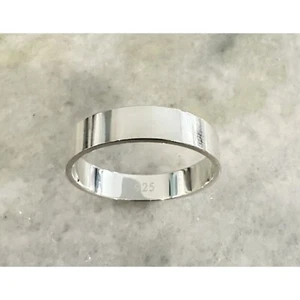 Sterling Silver 5mm Band Ring - Engagement, Promise, Wedding, Anniversary Ring - Picture 1 of 7
