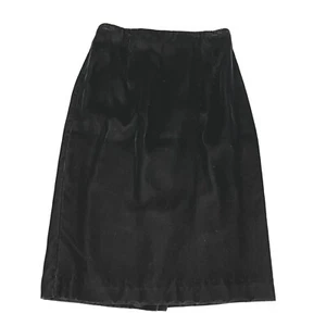 Falda media de terciopelo negro Breckenridge, talla 10 nueva con etiquetas - Imagen 1 de 6